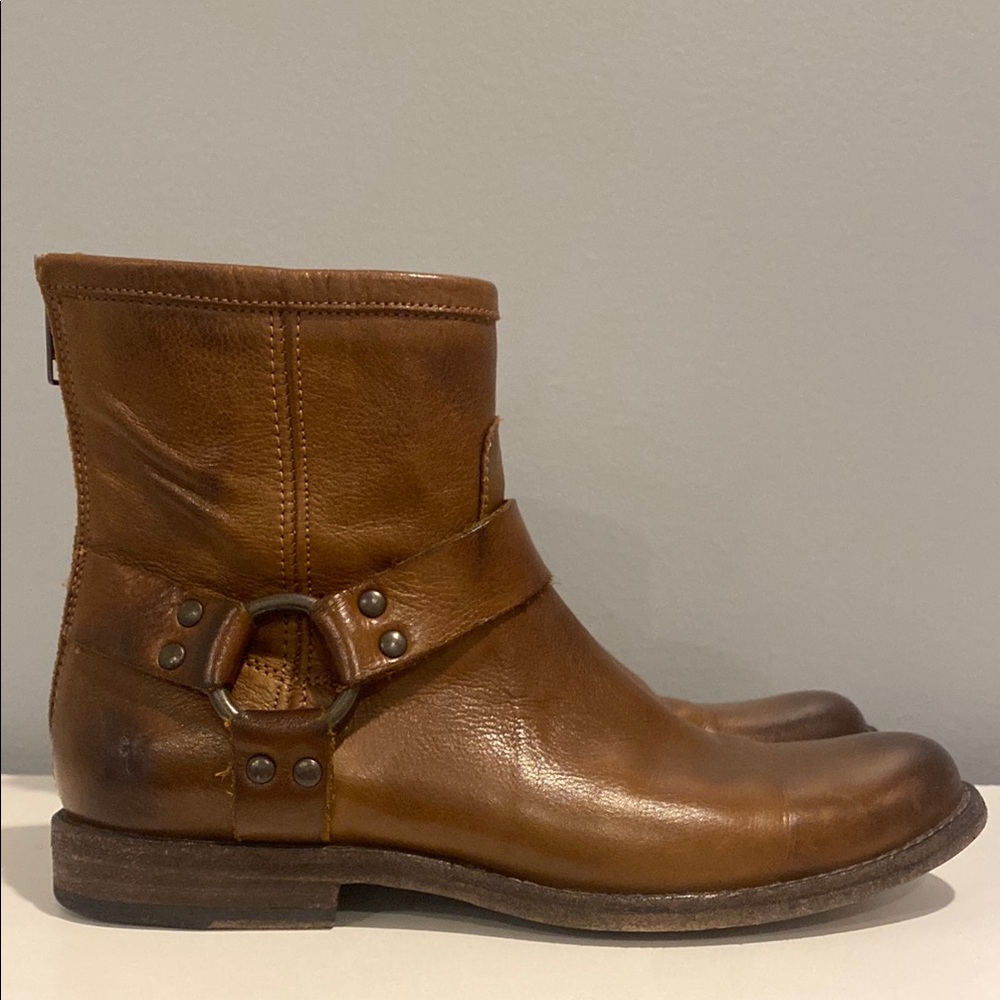 Frye Brown Leather Ankle Boots